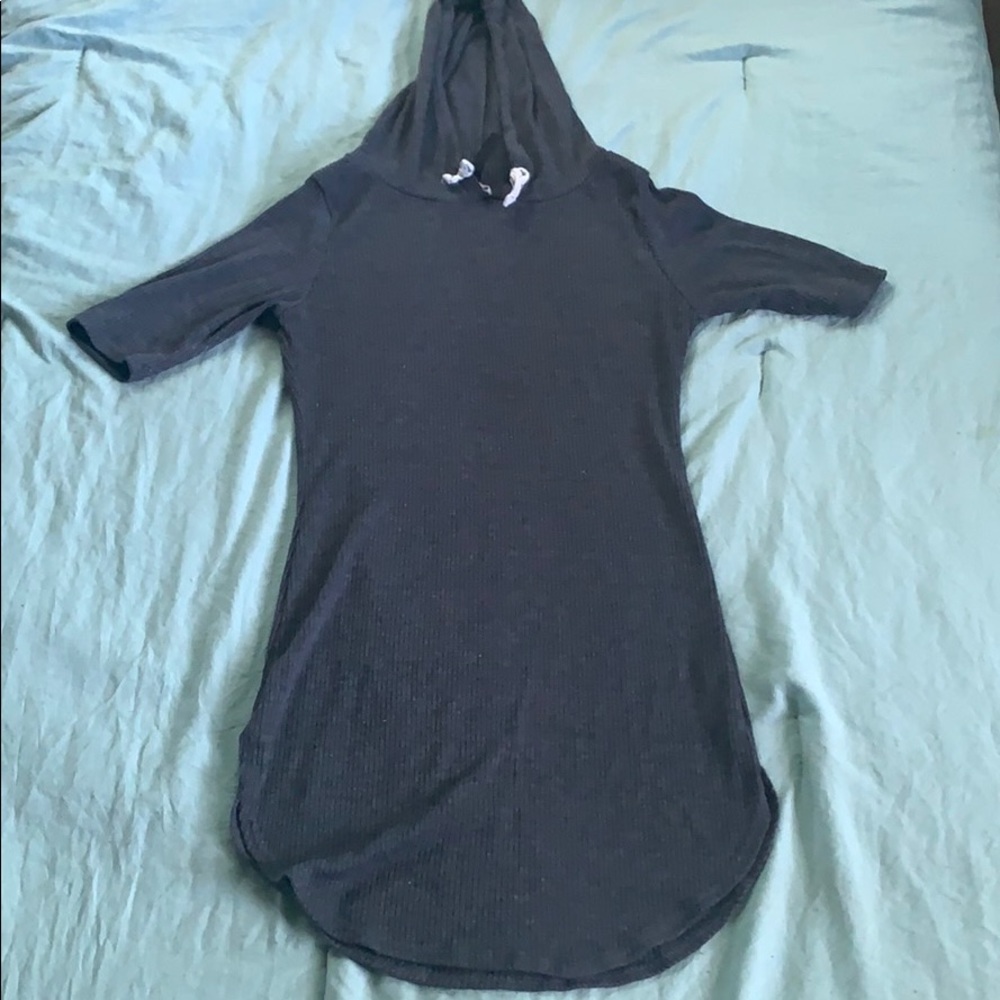 Hooded grey shirt